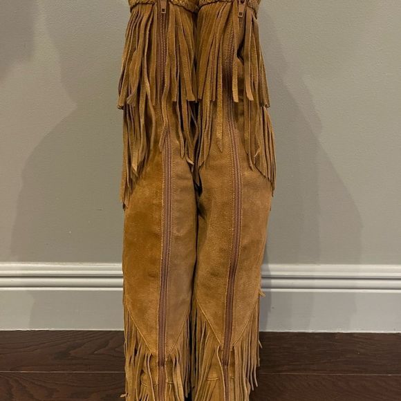 Sam Edelman over the knee fringe boots - Picture 3 of 5